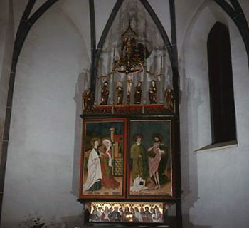 Churwalden, cath. Parish church, high altar in 1477 and features