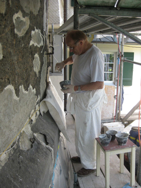 St. Gallen, round tower, plaster conservation