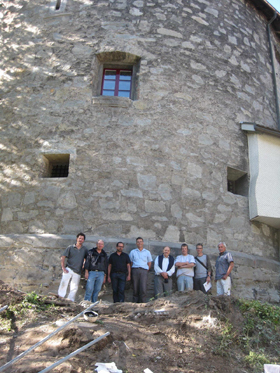 St. Gallen, round tower, plaster conservation